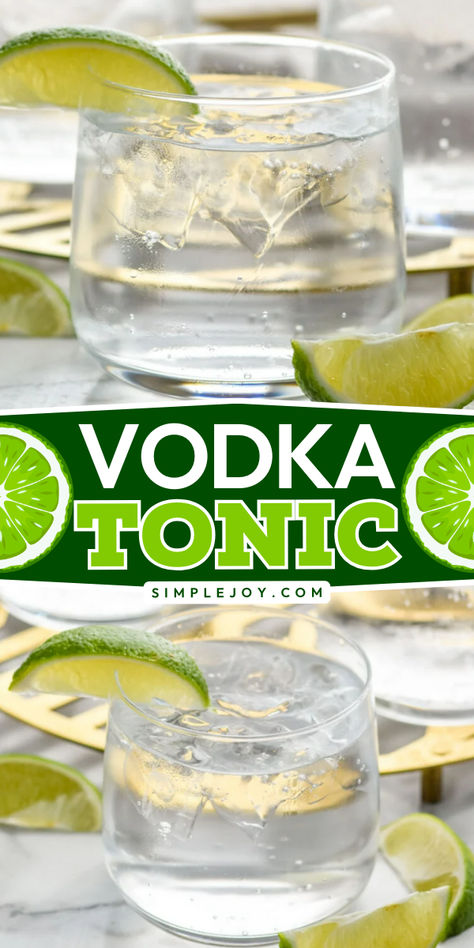 This Vodka Tonic recipe is the perfect cocktail. Made with just three ingredients, this is the perfect end to a long week. Vodka Tonic Recipe, Vegetarian Drinks, Vodka Tonic, Tonic Recipe, Impressive Desserts, Classic Cocktail Recipes, Crowd Pleasing Appetizers, Boozy Drinks, Dinner Appetizers