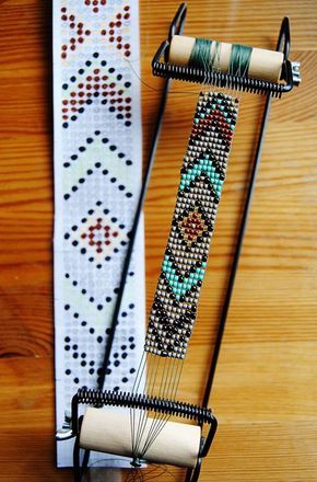 loom beading instructions & DIY Native American belt with classic Eagle motif Beading Instructions, Bead Loom Kits, Native American Beadwork Patterns, Beading Loom, Bead Loom Designs, Loom Jewelry, Bead Loom Pattern, Native Beadwork, Native American Beadwork