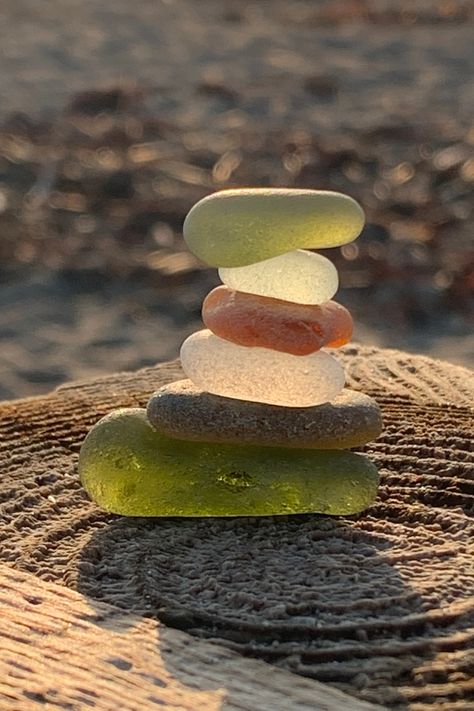 Zen Stones, On Beach, Beach Glass, Sea Glass, Sea Shells, Zen, The Beach, Gems, Crystals