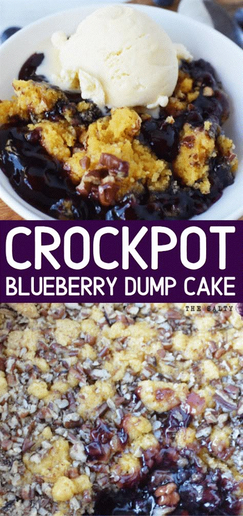 Blueberry Recipes Crockpot, Crock Pot Blueberry Cobbler, Crockpot Thanksgiving Desserts, Dumpcake Crockpot, Crockpot Desserts Easy 3 Ingredients, Crock Pot Desserts Easy, Crockpot Blueberry Cobbler, Dump Cake Crockpot, Crockpot Potluck