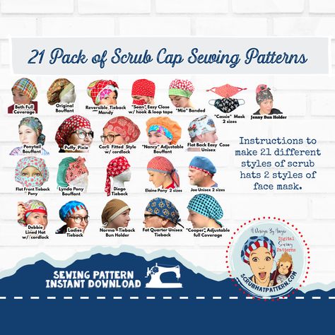 Scrub hat patterns