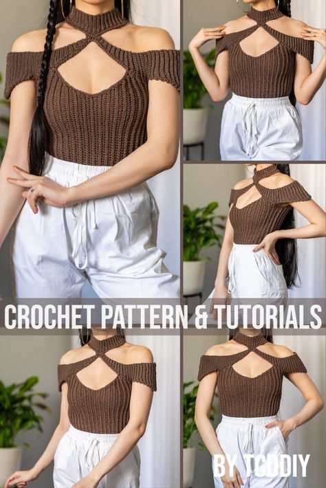 Create a bold fashion statement with this chic Crochet garment! Make this in any color of your choice for the ultimate personalized wardrobe addition. With this easy to follow crochet pattern from the designer TCDDIY, you can make this garment that will be sure to turn heads! Get ready to make a splash in this season's hottest fashion trend - click for the pattern! #crochet #crochetpattern #crochettutorial Crochet Modern, Unique Clothes, Tank Top Pattern, Making Clothes, Stylish Crochet, Yarn Craft, Step By Step Crochet, Crochet Design Pattern, Crochet Fashion Patterns