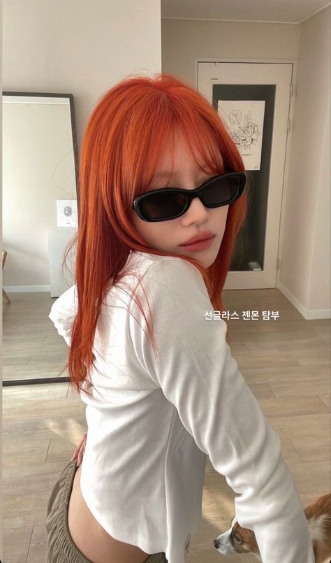 Hair Color Orange, Korean Hair Color, The Cardigans, Ginger Hair Color, Haircuts Straight Hair, Dye My Hair, Hair Inspiration Color, Orange Hair, Hair Inspo Color