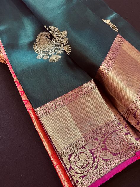 Sarees Silk, Kanjivaram Silk Saree, Kanjivaram Sarees, Readymade Blouse, Purple Blouse, Blouse Material, Bottle Green, Pure Silk Sarees, Blouse Piece