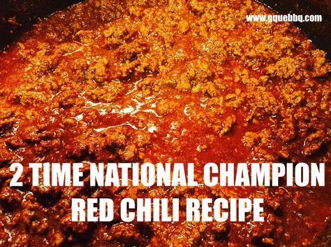 Champion Chili Recipe, Hotdog Chilli, Championship Chili Recipe, Red Chili Recipes, Winning Chili Recipes, Hot Dog Sauce, Ground Beef Chili, Beef Chili Recipe, Texas Chili