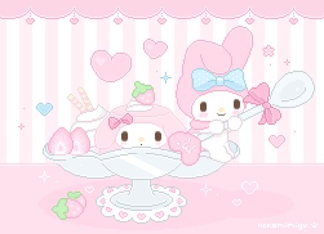 Cute Gif Wallpapers, Kitty Wallpaper Laptop, My Melody Gif Banner, Hello Kitty Wallpaper Gif, Kawaii Gif Pfp, Cute Sanrio Pfp, Hello Kitty Banner Gif, Wallpaper Gif Aesthetic, Hello Kitty Gif Banner