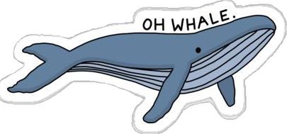 'Oh Whale.' Whale Illustration 1 Sticker Oh Whale, Whale Illustration, Stickers For Sale, Collage, For Sale, Pins