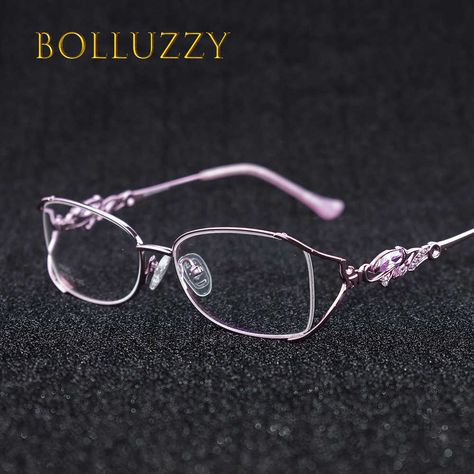 Chashma Pure Titanium Fashionable Lady Eye Glasses Diamonds Rimless Spectacle Frames Women|frame women|spectacle frames women|spectacle frame - AliExpress Girly Glasses, Purple Color Combinations, Pink Eyeglasses, Meagan Good, Long Faces, Rimless Sunglasses, Fashion Eyewear, Square Faces, Small Faces