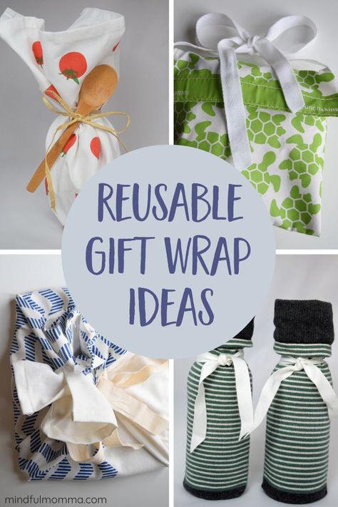 Eco-friendly gift wrap ideas using reusable items like dishtowels, scarves, reusable snack bags and napkins instead of wasteful wrapping paper. #giftwrap #Christmas #reusable #zerowaste #ecofriendly Unique Gift Wrapping Ideas, Creative Corporate Gifts, Corporate Branded Gifts, Sustainable Holiday, Eco Gift Wrapping, Gift Wrap Ideas, Environmentally Friendly Gifts, Reusable Gift Wrap, Eco Friendly Holiday