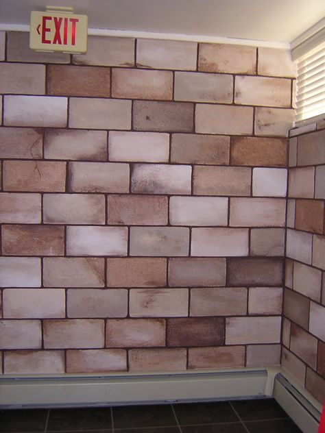 Decorating Cinder Block Walls, Concrete Wall Paint, Decorative Cinder Blocks, Cinder Block Paint, Painting Basement Walls, Decorative Concrete Blocks, Concrete Block Walls, Cement Blocks, Cinder Block Walls