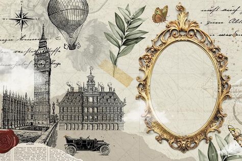 Vintage frame background, aesthetic Ephemera collage | premium image by rawpixel.com / Adjima Vintage Frame Aesthetic, Frame Background Aesthetic, Canva Backgrounds Aesthetic, Vintage Frame Background, Frame Edit Aesthetic, Background Aesthetic Vintage, Background Paper Texture, Moodboard Background, Red Texture Background