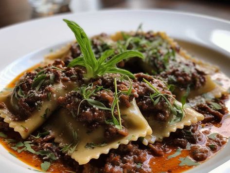 Short Rib Ravioli: A Culinary Masterpiece Braised Beef Ravioli Sauce, Short Rib Ravioli Sauce, Short Rib Ravioli, Ravioli Sauce, Fresh Pasta Dough, Ghee Recipe, Ravioli Filling, Spiced Lentils, Mushroom Ravioli