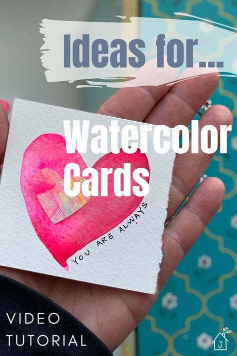 Watercolor Pencil Cards Ideas, Thinking Of You Cards Handmade Simple, Watercolor Note Cards Diy, Watercolor Greeting Cards Simple, Easy Watercolor Birthday Cards Diy, Watercolor Get Well Cards Handmade, Easy Watercolor Greeting Cards, Get Well Watercolor Cards, Watercolor Greeting Card Ideas