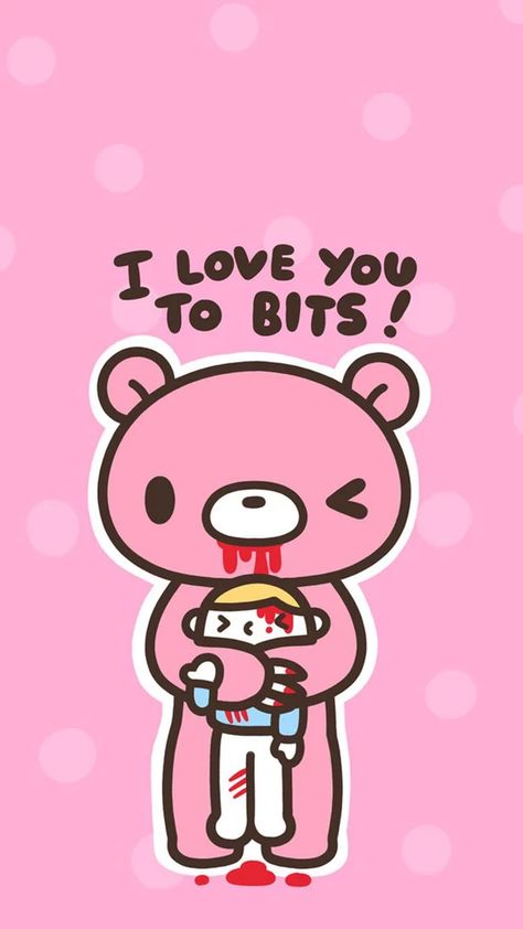 Goth Wallpapers, Gloomy Bear, Awesome Wallpapers, Kawaii Things, Pink Bear, Yami Kawaii, Desktop Wallpapers, Pastel Goth, I Love You