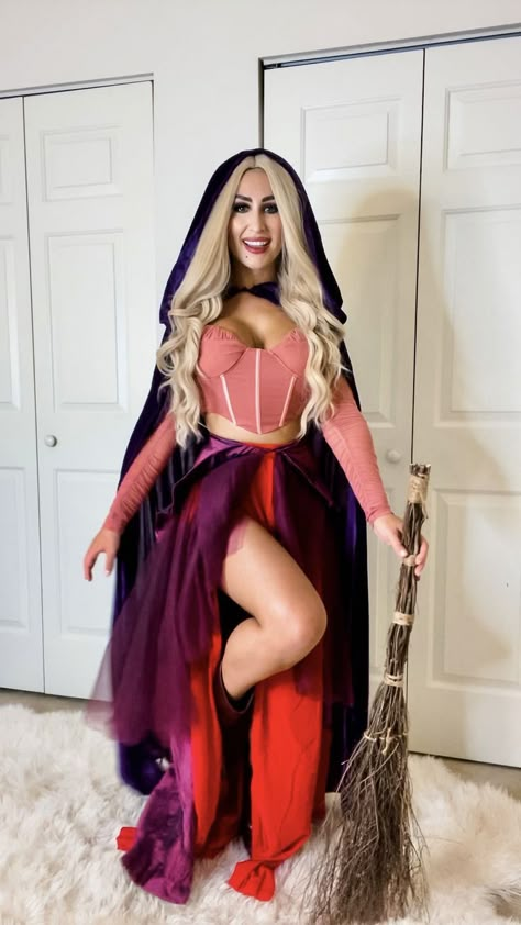 Here is my stylish take on the iconic Sarah Sanderson, one of three sisters of a Halloween Classic - HOCUS POCUS! 

With the new release of Disney's Hocus Pocus 2, this costume is perfect for 2022. 

Shop this look at the @shopLTK link below and follow me on all socials @Thatgirl.gii for more halloween content, ideas and tips! Sarah And Billy Costume, Sarah Costume Hocus Pocus, Hocas Pocas Costumes, Hocus Pocus Sisters Costumes, Hermanas Sanderson Disfraz, Sarah And Billy Hocus Pocus, Sarah Sanderson And Billy Costume, Hocus Pocus Couples Costume, Hocus Pocus Witches Costumes