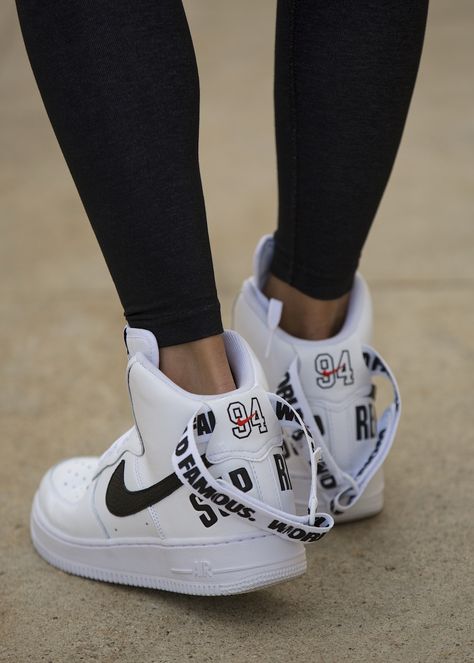 Nike Air Force 1 High Outfits With Air Force Ones Baddie, Outfits With Air Force Ones Fashion, Outfits With Air Force Ones, 21 Outfits, Nike Air Force 1 High, Nike Outlet, Air Force One, Nike Free Runs, Nike Shoes Outlet