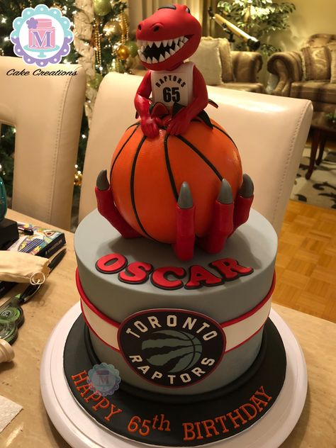 Toronto Raptors Cake, Raptors Cake, Bd Cake, Fondant Tips, Basketball Cake, Decorative Cakes, White Cake Recipe, Cake Pop Recipe, Oreo Truffles