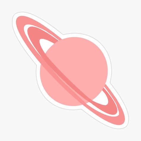 Saturn Sticker, Pink Saturn, Procreate Stickers, Planet Stickers, Preppy Aesthetic Wallpaper, Cd Wall Art, Positivity Stickers, Preppy Stickers, Cute Laptop Stickers