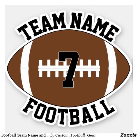 Football Season Sports Hoodie With Team Name, Football Season Team Name Graphic Tee, Football Name Tags, Football Stickers Design, Team-colored Hoodie With Team Name For Football Season, Football Player Gifts, Football Team Names, Football Stickers, Football Gear