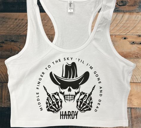 Grab your Hardy tank for all the summer country concerts coming up!! #hardy #wallen #texascountry #countrymusic #bandtshirt Hardy Country Singer Shirts, Hardy Concert Outfit, Country Outfits Women Summer, Hardy Concert, Country Concert Tank Tops, Western Outfits Women Summer, Skull Cowboy, Hardy Shirts, Country Outfits Women