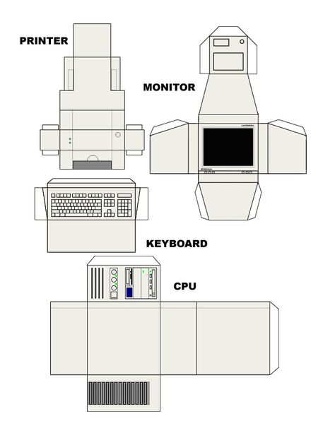 Papercraft Templates Printables, Paper Folding Crafts, Cardboard Box Crafts, Paper Toys Template, Papercraft Printable, Paper Craft Ideas, Diy Barbie Furniture, Paper Doll House, Computer Paper