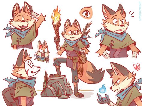 ArtStation - Fox Adventurer Fox Character, Creature Drawings, 캐릭터 드로잉, Cat Character, 1st Place, Character Poses, Fox Art, Game Character Design, Arte Animal