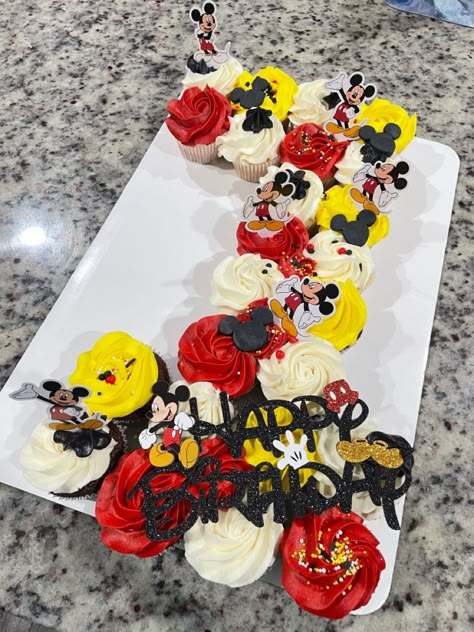 cupcakes Mickey Mouse Birthday Cupcake Cake, Mickey Pull Apart Cupcake Cake, Mickey Mouse Cupcake Cake Pull Apart, Mickey Cupcake Cake, Mickey Mouse Pull Apart Cupcakes, Mickey Mouse Birthday Cupcakes, Mickey Mouse Clubhouse Cupcakes, Mickey Mouse 2nd Birthday Cake, Mickey Mouse Cupcakes Ideas