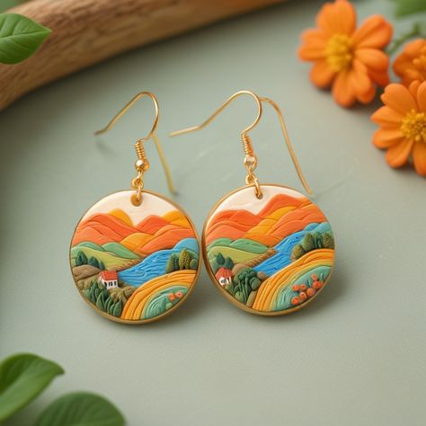 Unique clay earrings