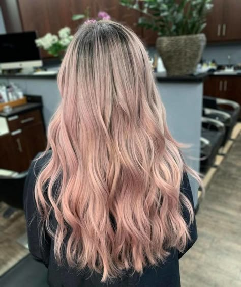 Low Maintenance Fun Hair Color, Low Maintenance Pink Hair, Melt Hair Color, Low Maintenance Hair Color, Color Melting Hair, Shadow Roots, Root Melt, Easy Hair Color, Women's Haircuts