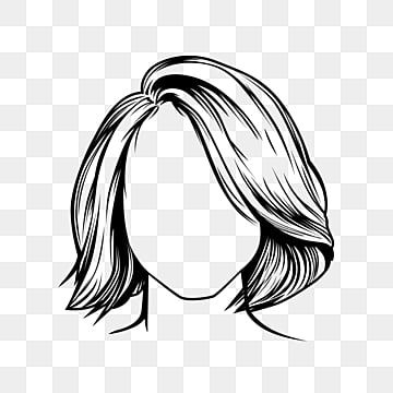 Short Female Hair Drawing Reference, Hairstyles For Illustration, Hairstyle For Drawing, How To Draw Girl Hair, Women Hair Drawing, Face Illustration Sketch, Different Hairstyles Drawing, Woman Hair Drawing, Short Hairstyle Women Drawing