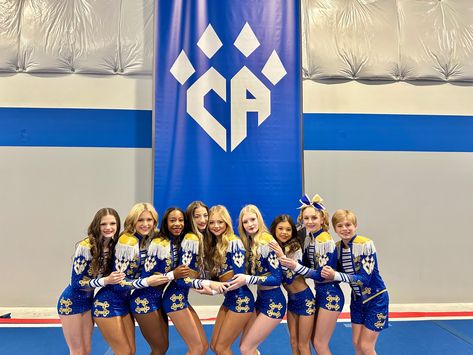 Cheetahs majors filming! Cheer Athletics Cheetahs, Cheer Goals, Cool Cheer Stunts, Cheer Aesthetic, Cheer Things, Cheer Pics, Cheer Uniforms, Cheer Athletics, Cheer Stunts