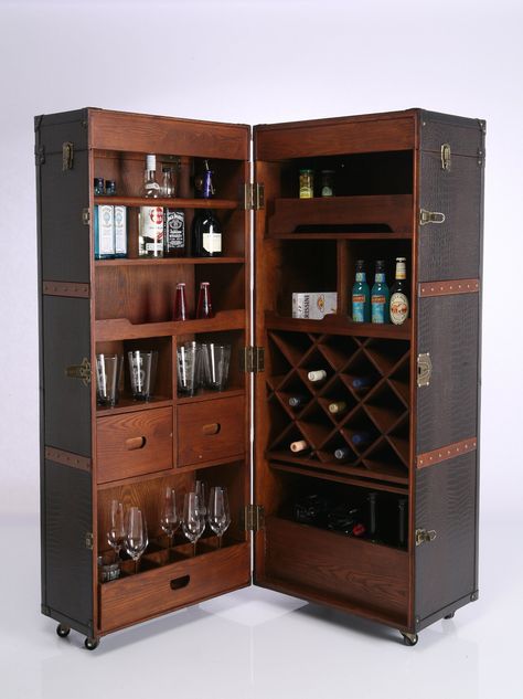 Kare 73933 Schrankkoffer Bar Colonial: Amazon.de: Küche & Haushalt Colonial Wardrobe, Wine Hutch, Armoire Bar, Bar In Casa, Bar Cart Decor, Wine Cabinet, Diy Bar, Drinks Cabinet, Mobile Bar