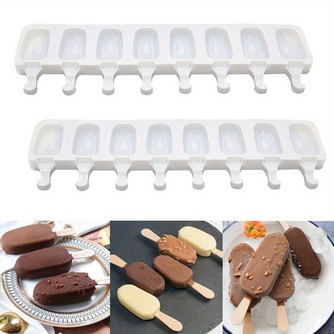 Faster shipping. Better service Diy Ice Pops, Popsicle Molds Diy, Diy Popsicles, Hemgjord Glass, Pop Cubes, Chocolate Popsicles, Ice Pop Maker, Diy Dessert, Ice Cream Mold