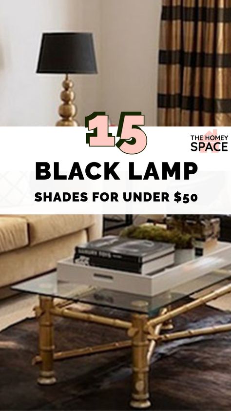 15 Black Lamp Shades For Under $50. The color black is suitable for any age and gender. It is the perfect color palette for everyone. Black Lamp Shades, Lampshade Makeover, Black Lamp, Black Lampshade, Contemporary Lamps, Black Shade, Black Lamps, Lamp Shades, Shades Of Black