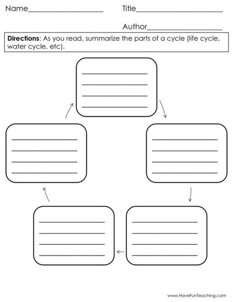 Graphic Organizers - Have Fun Teaching Kindergarten Spelling Words, Pyp Exhibition, 3rd Grade Curriculum, Cycle Chart, Water Cycle Worksheet, Consonant Blends Worksheets, Poetry Worksheets, Rhyming Worksheet, Fun Printable Activities