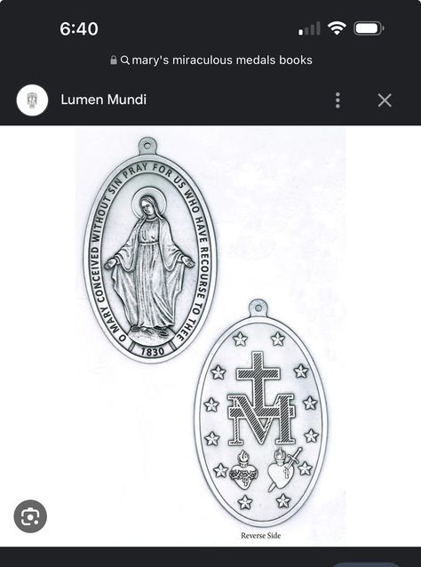 Miraculous Medal Tattoo, Miraculous Medal, I Tattoo, Hair Ideas, Tatting, Jesus, Collage, Tattoos, Hair