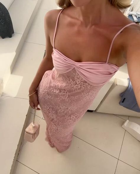 Stolen Stores on Instagram: "Stolen from @lydsbutler  🎀 Swan Slip Maxi Dress (Lace) - Pink www.stolenstores.com  #stolenstores #stolen #stolenstudios" Stolen Stores, Summer Evening Dress, Slip Maxi Dress, Aesthetic Dress, Pink Coquette, Black Tie Dress, Dress Shopping, Lace Chiffon, Grad Dresses