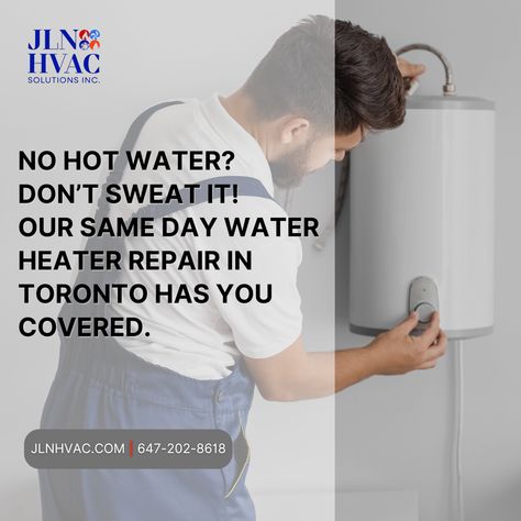 No hot water? Don’t sweat it! Our Same Day Water Heater Repair in Toronto has you covered. 💦🔧 Whether you have a traditional tank or tankless water heater, we're your licensed local experts in water heater repair. Contact JLN HVAC Solutions today for reliable water heater repair services in Toronto and surrounding areas.

Learn more ➡️ https://www.jlnhvac.com/water-heaters

#torontoontario #yorkregion #durhamregion #furnacerepair Water Heater Repair, Furnace Repair, Water Heaters, Tankless Water Heater, Toronto Ontario, Water Heater, In Water, Hot Water, Toronto