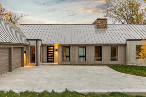 Stunning midcentury modern home with a Scandinavian twist on Lake Minnewashta Scandinavian House Design Exterior, Scandinavian Barn House, Scandinavian Exterior, Scandinavian House Design, Scandinavian Modern House, Scandinavian House, Fine Paints Of Europe, 2024 Board, House Design Exterior