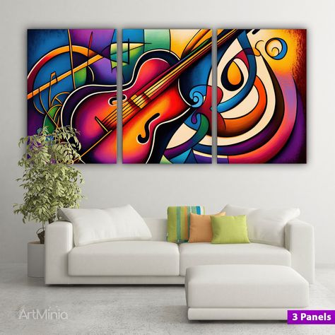 Musical Wall Art, Musical Wall, Music Wall Decor, Wall Art Music, Pop Art Canvas, Music Painting, Modern Pop Art, Canvas Home Decor, Music Wall