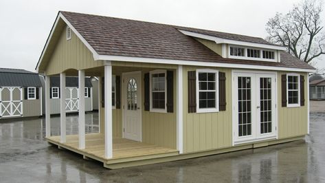 Shed To Tiny House Cottage, Diy Guest House Shed, She Shed Tiny House, Storage Shed Into Tiny House, Connecting Two Sheds Together, Sheds Turned Into Homes Interior, How To Turn A Shed Into A Tiny House, Turn A Shed Into A Tiny House, Shed Converted To Guest House