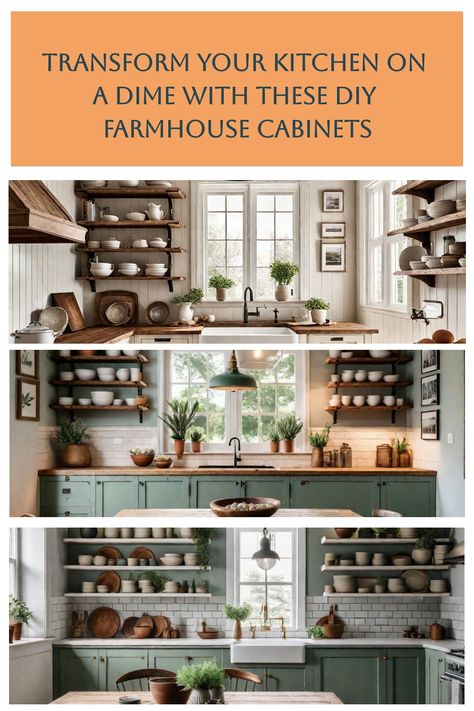 Discover 10 swoon-worthy farmhouse kitchen cabinet styles that will elevate your kitchen's charm. From rustic reclaimed wood to sleek painted finishes, these DIY cabinet transformations will give your kitchen a cozy farmhouse feel without breaking the bank. Farmhouse Kitchen Cabinet, Diy Farmhouse Kitchen, Affordable Kitchen Cabinets, Cabinet Transformations, Diy Cabinet, Farmhouse Cabinets, Cabinet Options, Cabinet Refacing, Farmhouse Kitchen Cabinets