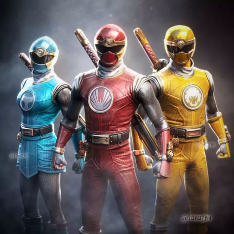 Presenting the complete first half of the Project rePower Ninja Storm, the Wind Ninja team! Scroll along for the more traditional coloured… | Instagram Coloured Suits, Power Rangers Poster, Ninja Theme, Iron Man Fan Art, Power Rangers Ninja Storm, Power Rangers Megazord, Saban's Power Rangers, Power Rangers Spd, Blue Ranger