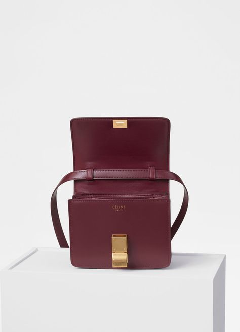 Small Classic bag in box calfskin - Handbags | CÉLINE Celine Box, Handbags Leather, Classic Bags, Leather Goods, Kate Spade Crossbody, Calf Skin, United Kingdom, Ready To Wear, Fashion Shopping