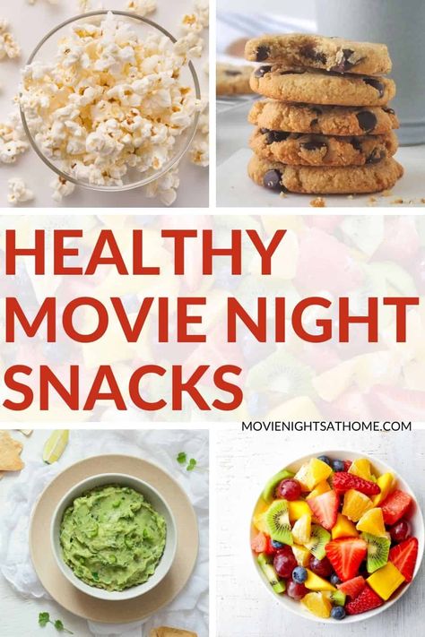 last minute healthy movie night snacks collage Healthy Movie Night Dinner, Home Movie Snacks, Movie Night Theme Snacks, Food For Movie Night At Home, Easy Movie Snacks At Home, Healthy Snacks At Night, Healthy Girls Night Snacks, Healthy Snacks For Movie Night, Movie Snacks Aesthetic