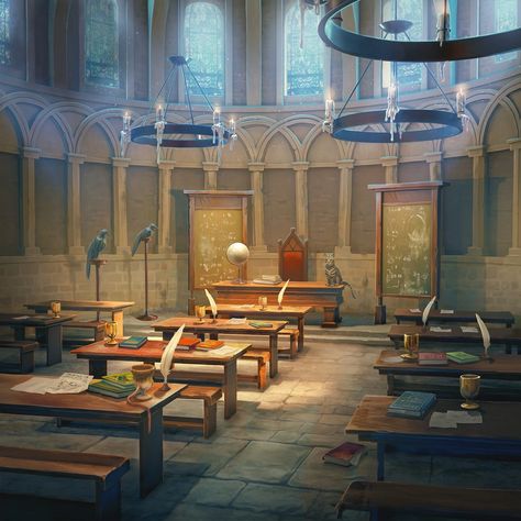 Transfiguration Classroom, Harry Potter Classes, Harry Potter Places, Harry Potter Wiki, Harry Potter Puzzle, Harry Potter Painting, Harry Potter Background, Harry Potter Illustrations, Images Harry Potter