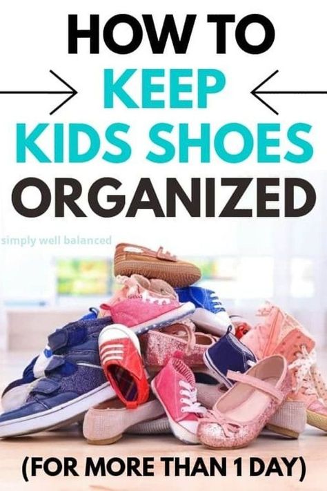 How to Organize Kids Shoes {So They Stay That Way} Kids Shoe Organization, Kids Shoe Storage, Diy Declutter, Shoe Storage Hacks, House Cleaning Tips And Tricks, Shoe Organization Diy, Kids Clothes Organization, Organize Kids, Toddler Organization