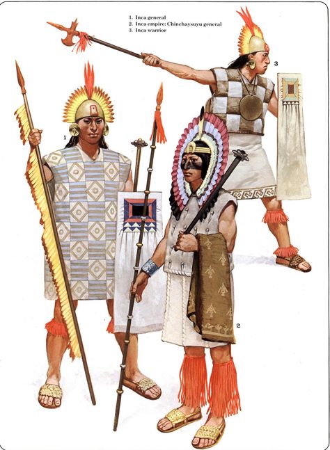 GUERREROS Warriors Illustration, Historical Warriors, Inca Empire, Aztec Warrior, Ancient Warfare, Indigenous Americans, Native American Culture, Historical Art, Military Art