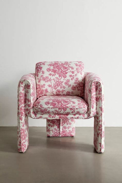 Floria Toile Chair | Urban Outfitters Urban Outfitters Chair, Toile Chair, Urban Outfitters Furniture, Apartment Deco, Pinterest Contest, Uo Home, Printed Chair, Velvet Chair, Studio Apartment Decorating