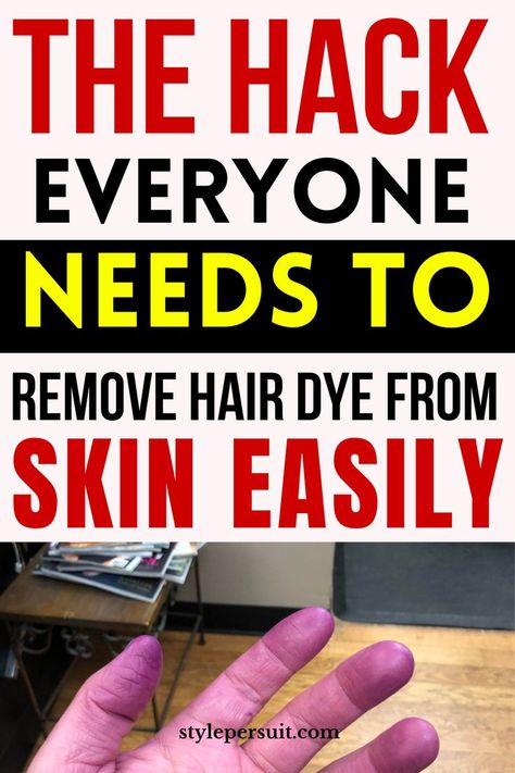 Accidental stains from hair dye on the skin can be frustrating, but there are safe and effective methods to remove them without causing irritation or damage to the skin. Click for a step-by-step guide on how to remove hair dye from skin safely:. Removing Hair Dye From Skin, How To Remove Hair Dye From Skin, Removing Black Hair Dye, Remove Permanent Hair Dye, Remove Hair Dye, Dark Brown Hair Dye, How To Dye Hair At Home, Hair Dye Removal, Hair Color Remover